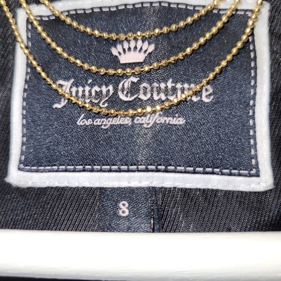 Juicy Couture Jacquard Floral Metallic Blazer Size 8 - Picture 10 of 15